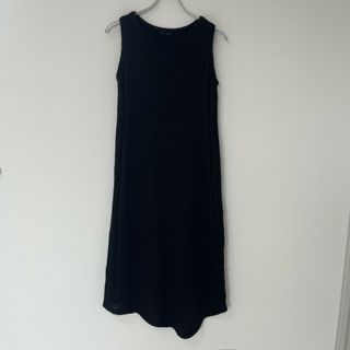 タバサ(TABASA)の【TABASA】タバサ　ワンピース　トップス　ブラック　サイズ36　ノースリーブ　無地　ロング(その他)