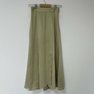 【emmi atelier】エミアトリエ　スカート　ロング　グリーン系　サイズ0　フレア　無地　レディース(その他)