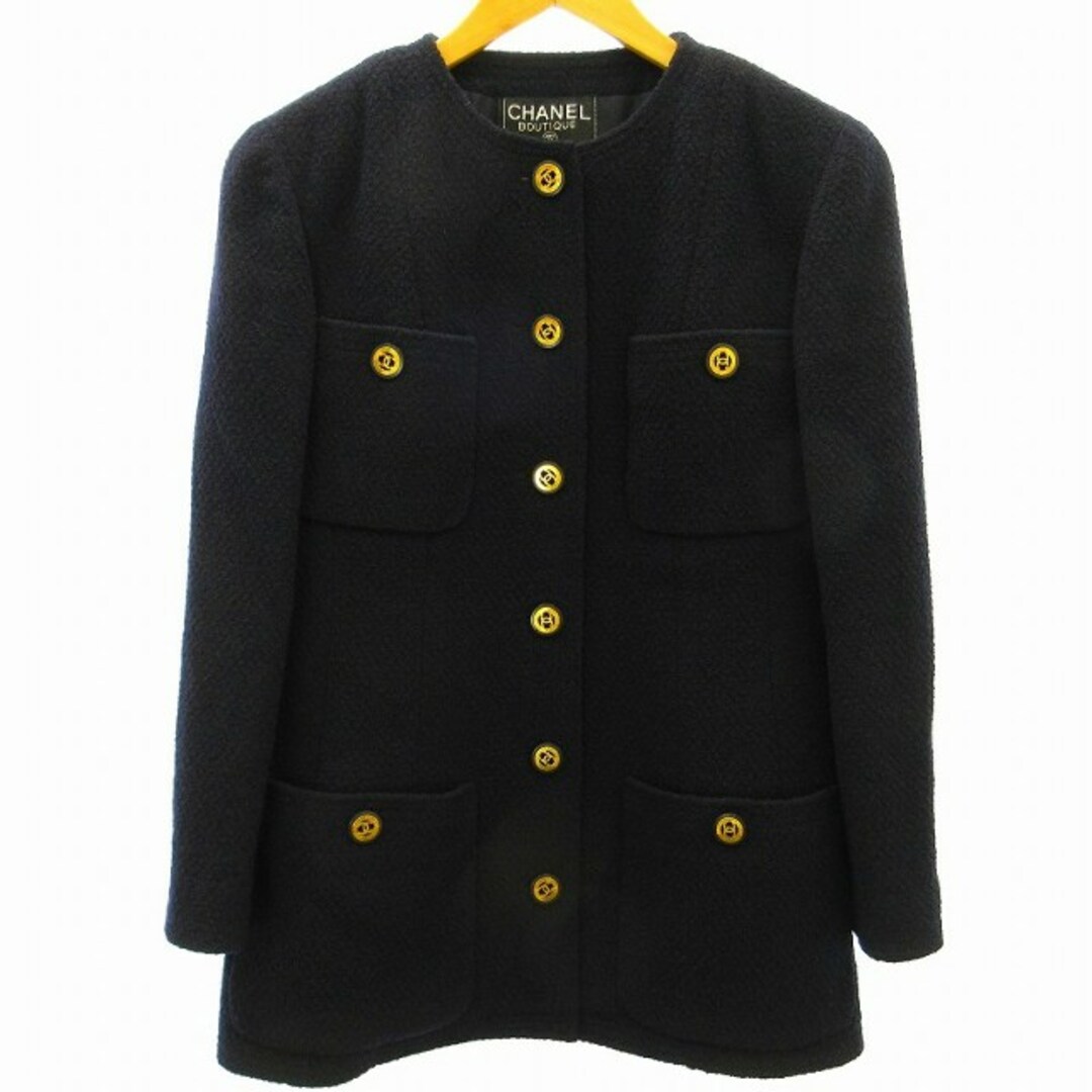 CHANEL - シャネル 美品 90's ココマーク 金釦 ツイード CHANEL - シャネル 美品 90's ココマーク 金釦 ツイード
