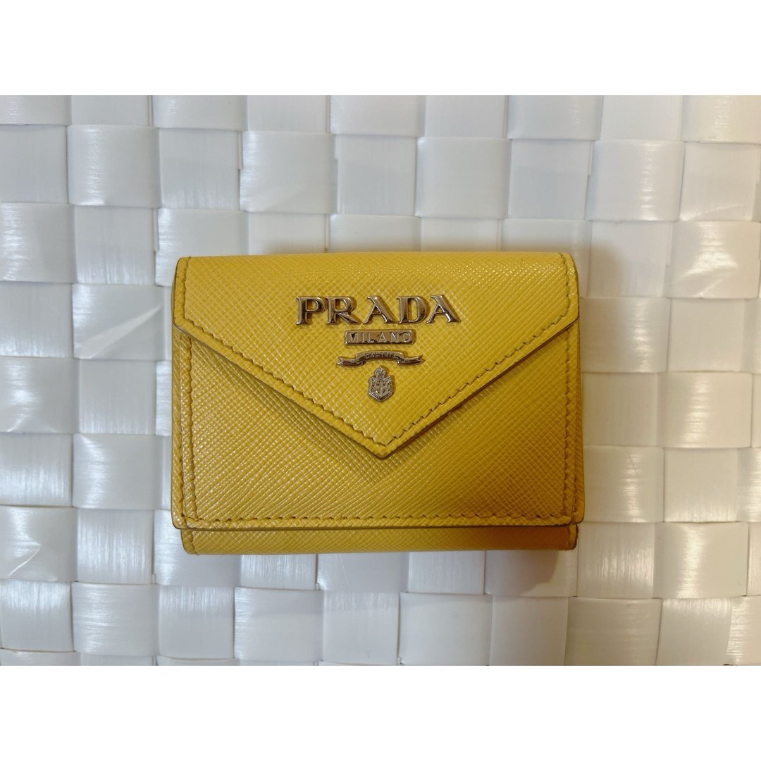 PRADA - PRADA プラダ サフィアーノ トライアングル財布 PRADA - PRADA プラダ サフィアーノ トライアングル財布