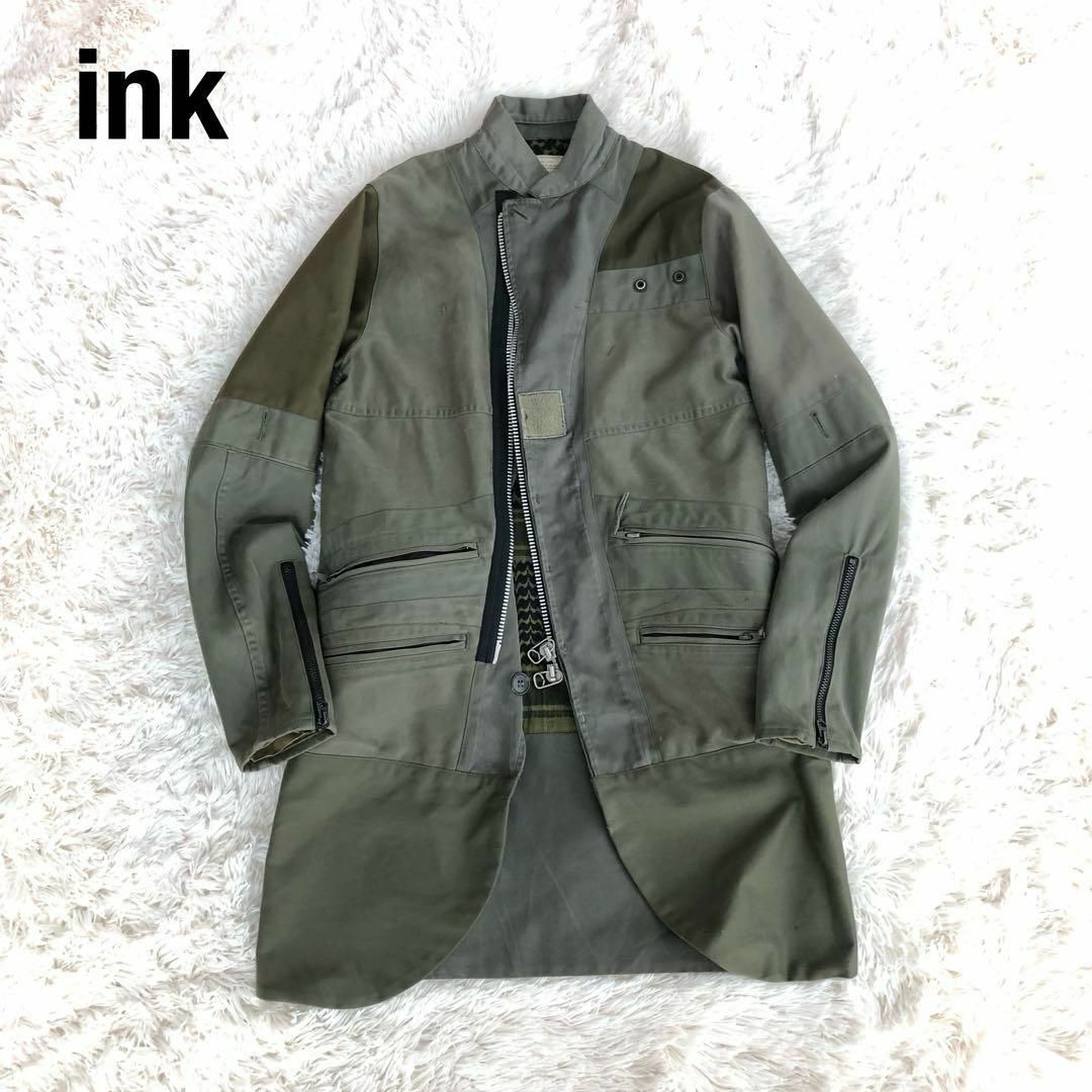 INK - Inkインク再構築ミリタリーコート リメイクミリタリー INK - Inkインク再構築ミリタリーコート リメイクミリタリー