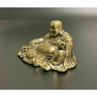 七福神 布袋様 布袋尊 真鍮製 置物 古銅 幸運 金運アップ 風水 財運(置物)