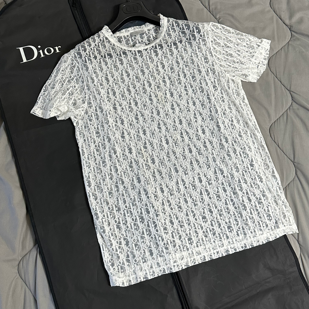 DIOR HOMME - DIOR シースルー オブリーク Tシャツ