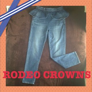 ロデオクラウンズ(RODEO CROWNS)のロデオ リボンペプラムデニムパンツ(デニム/ジーンズ)