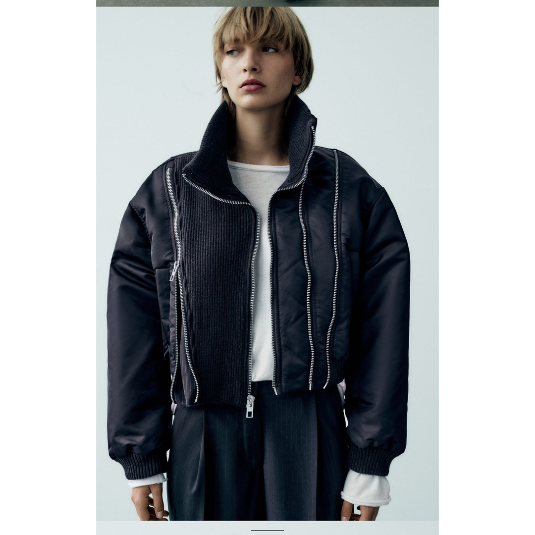 ZARA - ZARA ザラ コントラスト ボンバージャケット sacai MA-1 ZARA - ZARA ザラ コントラスト ボンバージャケット sacai MA-1