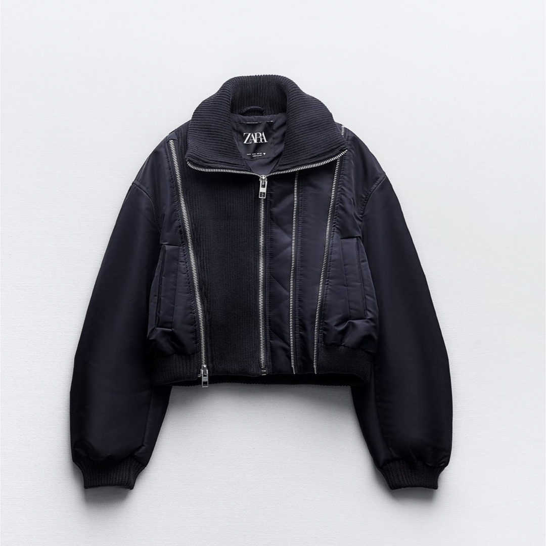 ZARA - ZARA ザラ コントラスト ボンバージャケット sacai MA-1 ZARA - ZARA ザラ コントラスト ボンバージャケット sacai MA-1