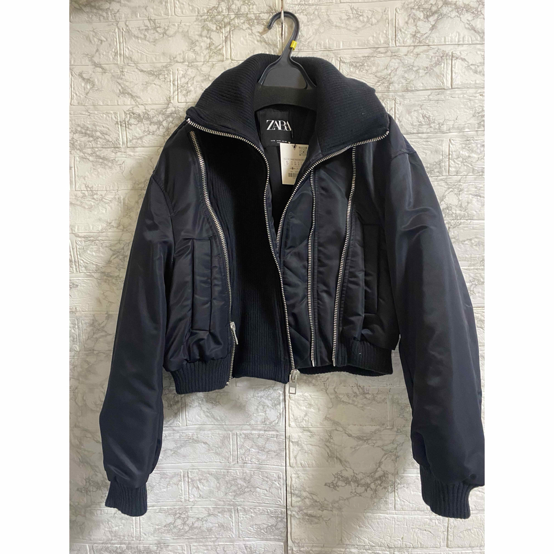 ZARA - ZARA ザラ コントラスト ボンバージャケット sacai MA-1 ZARA - ZARA ザラ コントラスト ボンバージャケット sacai MA-1