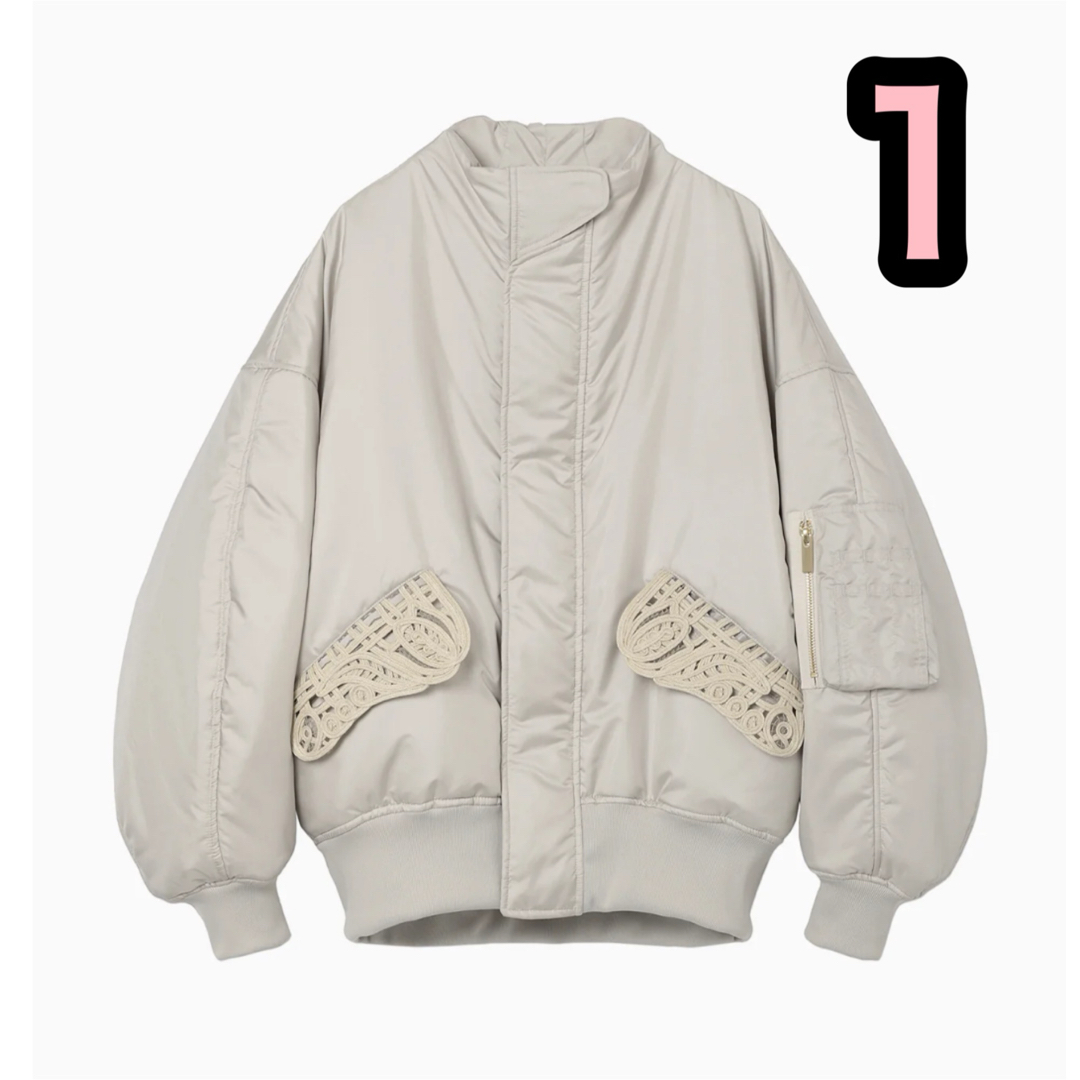 mame - mame kurogouchi Flight Jacket 2025ss 白の通販 by こん mame - mame kurogouchi Flight Jacket 2025ss 白の通販 by こん