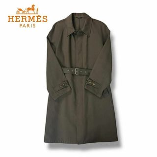 HERMES - 【美品】HERMES コットン トレンチコート 54サイズ HERMES - 【美品】HERMES コットン トレンチコート 54サイズ