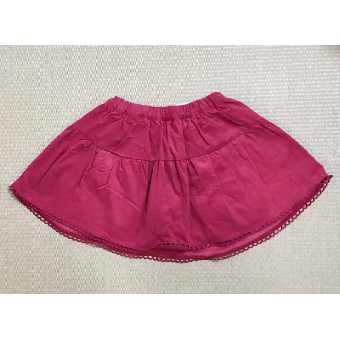 petit main(プティマイン)の【新品未使用】プティマイン コーデュロイスカパン 90 ピンク キッズ/ベビー/マタニティのキッズ服女の子用(90cm~)(スカート)の商品写真