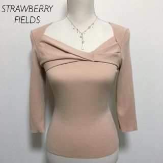 ストロベリーフィールズ(STRAWBERRY-FIELDS)の【日本製】STRAWBERRY-FIELDS オフショル風ニットカットソー(カットソー(長袖/七分))