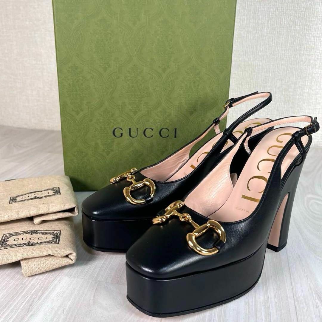 GUCCI - 【美品】グッチ 厚底ハイヒール パンプス ホースビット GUCCI - 【美品】グッチ 厚底ハイヒール パンプス ホースビット