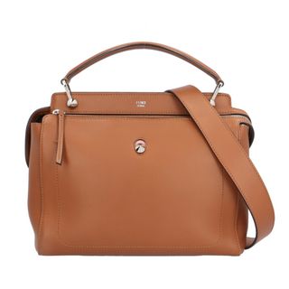 フェンディ(FENDI)のフェンディ ドットコム ショルダーバッグ レザー 8BN293 ブラウン レディース FENDI  中古(ショルダーバッグ)