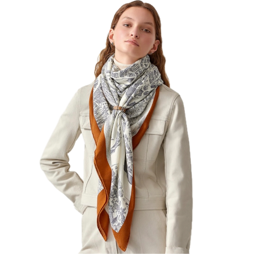 HERMES エルメス バンダナ カシシル カレジェアン カレ スカーフ 140 HERMES エルメス バンダナ カシシル カレジェアン カレ スカーフ 140