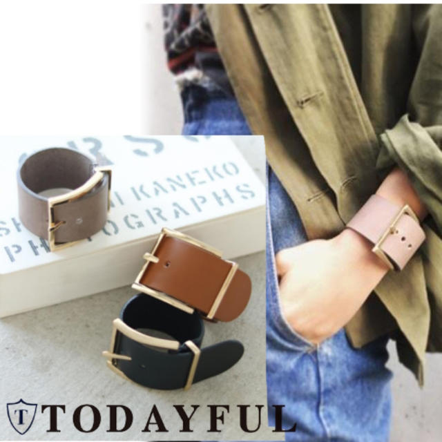 TODAYFUL(トゥデイフル)のtodayfulレザーバングル レディースのアクセサリー(ブレスレット/バングル)の商品写真