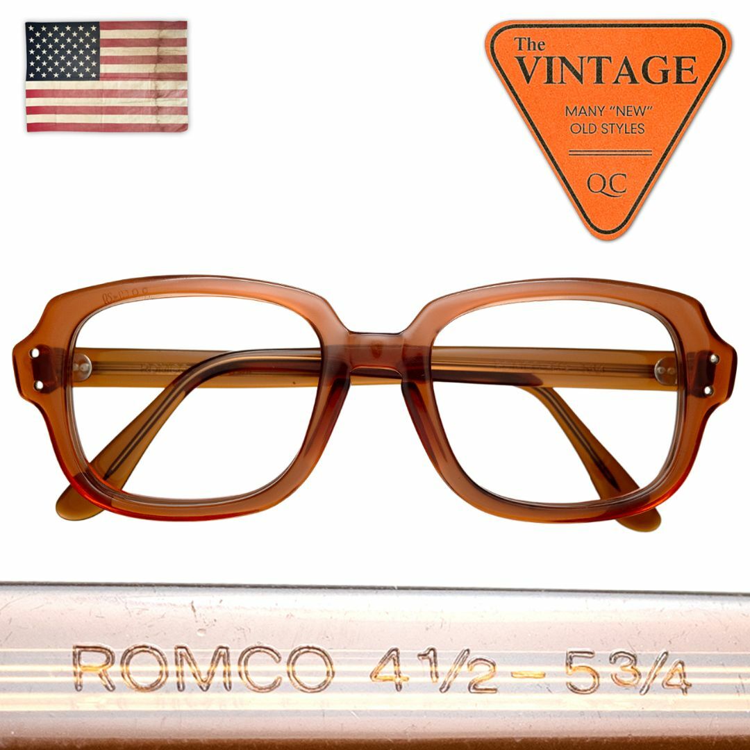 VINTAGE - 美品Romco USAヴィンテージ眼鏡 USSアメリカ海軍 VINTAGE - 美品Romco USAヴィンテージ眼鏡 USSアメリカ海軍