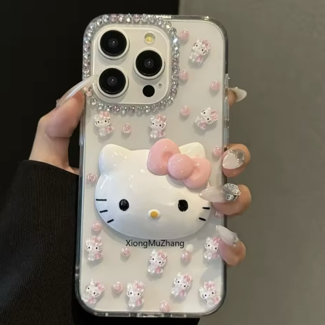 サンリオ - キティちゃんiPhone16ケース デコ電 サンリオ ギャル サンリオ - キティちゃんiPhone16ケース デコ電 サンリオ ギャル