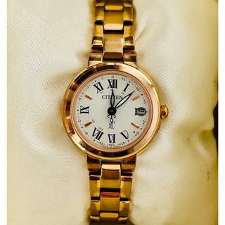CITIZEN - 美品 CITIZEN シチズン XC ホワイト ゴールド レザー CITIZEN - 美品 CITIZEN シチズン XC ホワイト ゴールド レザー
