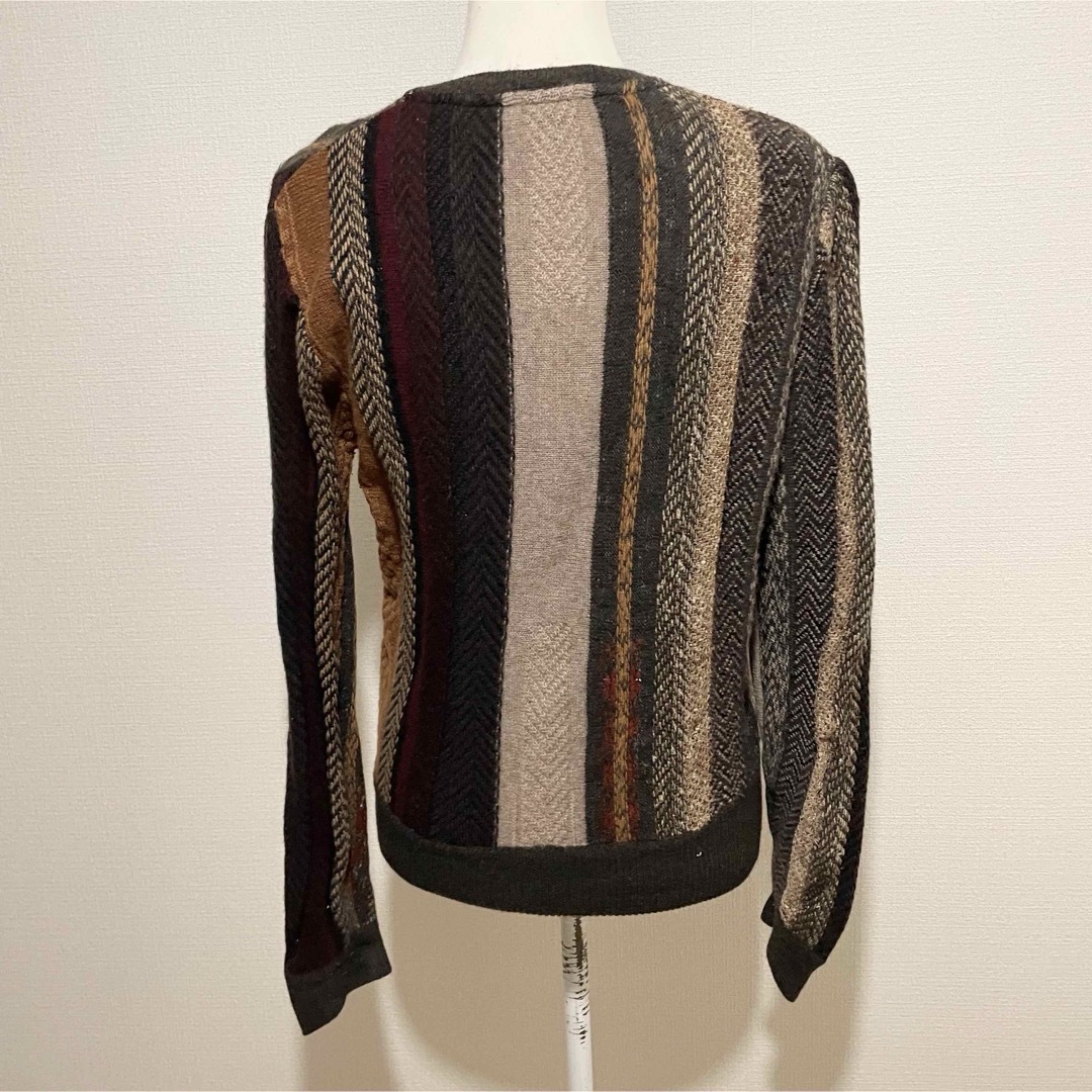 ETRO - サイズL ETRO ストライプ マルチカラー ニット 長袖 ETRO - サイズL ETRO ストライプ マルチカラー ニット 長袖