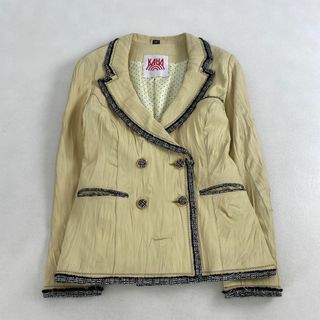 ヴィンテージ(VINTAGE)のヴィンテージ　レザージャケット　ダブル　羊革　ツイード　しわ加工　M(その他)
