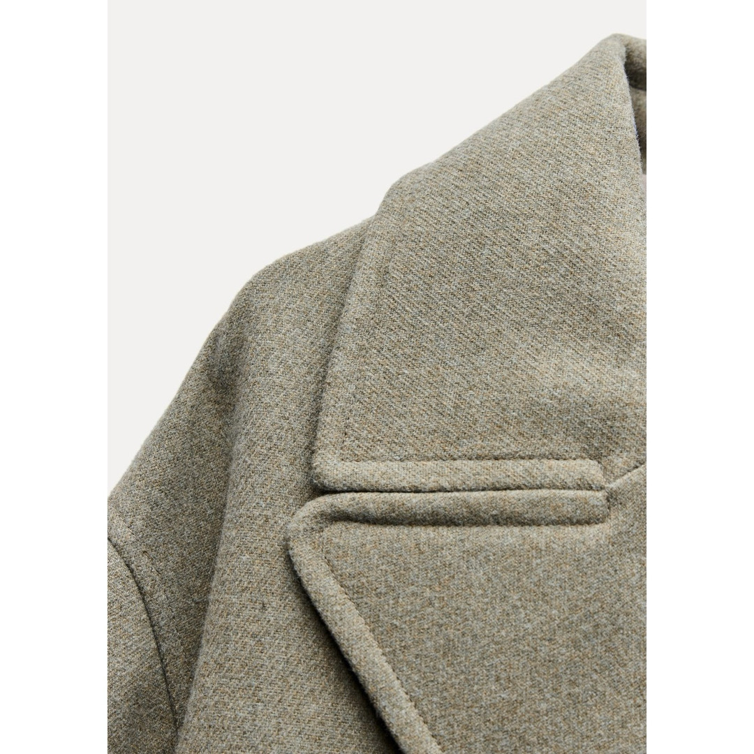 ZARA - ZARA ショート丈ダブルブレストコート ミンク Lサイズ ZARA - ZARA ショート丈ダブルブレストコート ミンク Lサイズ