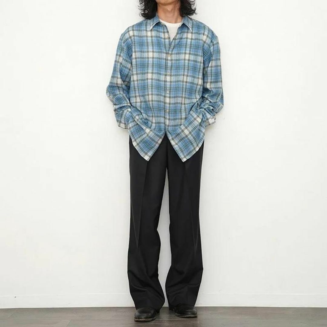 AURALEE - 24AW AURALEE AIRY WOOL CHECK SHIRT 3 タグ付の通販 AURALEE - 24AW AURALEE AIRY WOOL CHECK SHIRT 3 タグ付の通販