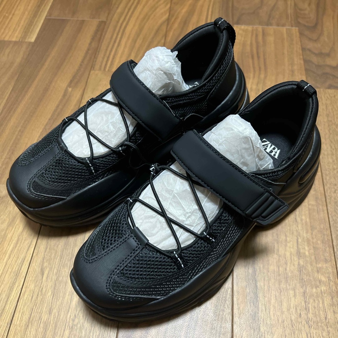 ZARA - ZARA バレエフラットスニーカー 38 新品未使用タグ付き ZARA - ZARA バレエフラットスニーカー 38 新品未使用タグ付き