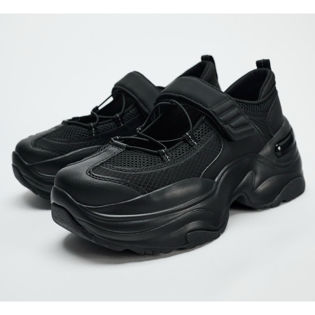 ZARA - ZARA バレエフラットスニーカー 38 新品未使用タグ付き ZARA - ZARA バレエフラットスニーカー 38 新品未使用タグ付き