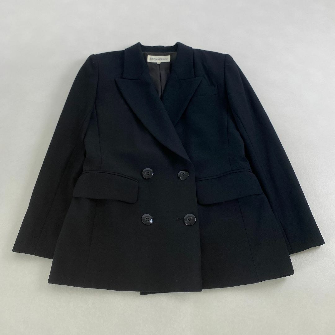 Yves Saint Laurent - イヴサンローラン　テーラードジャケット　ダブルジャケット　ウール　黒