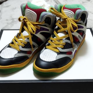 GUCCI - 未使用GUCCI 22㌢GG柄スニーカージェリーラインレザーの GUCCI - 未使用GUCCI 22㌢GG柄スニーカージェリーラインレザーの
