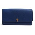 ヴァレクストラ/Valextra 長財布 財布 ウォレット レディース 女性 女性用 レザー 革 本革 ブルー 青 V9L34-028-00RO-OC Brera City Purse コンチネンタルウォレット 小銭入れあり 二つ折り