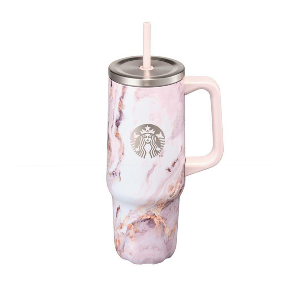 Starbucks - Swell ピンク大理石 ストロー付きタンブラー Starbucks - Swell ピンク大理石 ストロー付きタンブラー