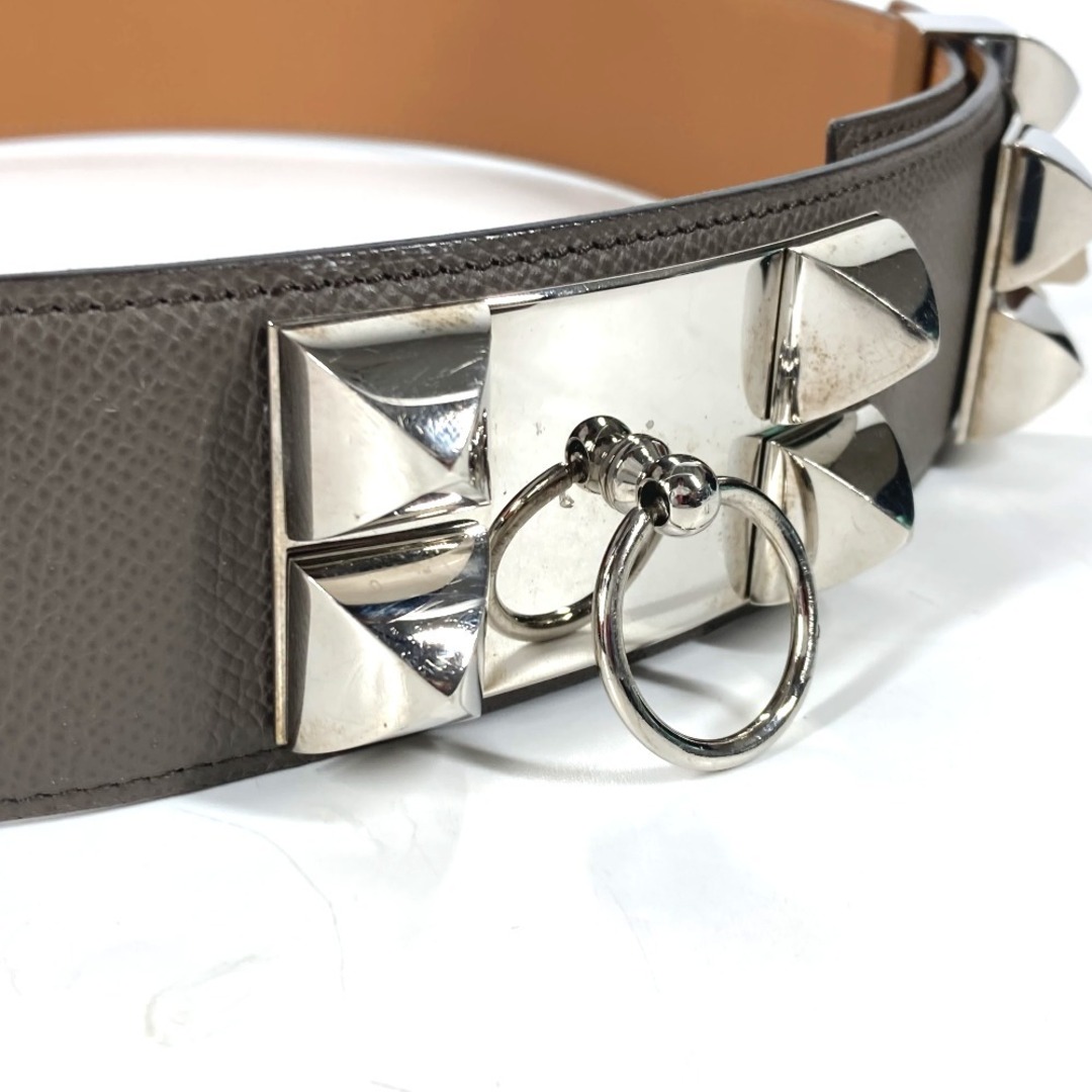 【超お買い得!】 P□刻 レザー ベルト 太ベルト メドール ベルト シアン ド コリエ HERMES エルメス - HERMES グレーの通販 リファレンス神戸|エルメスならラクマ ブランドショップ by 小物