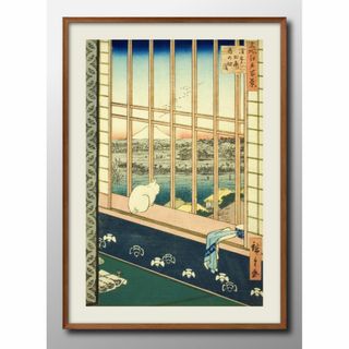15439■A3 アート ポスター『歌川広重』絵画 マット(その他)