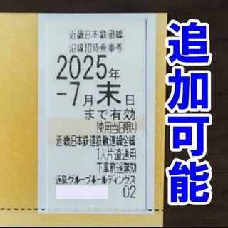 【追加可能】近鉄 株主優待乗車券 電車線 全線 片道乗車証 切符 株主優待券(鉄道乗車券)
