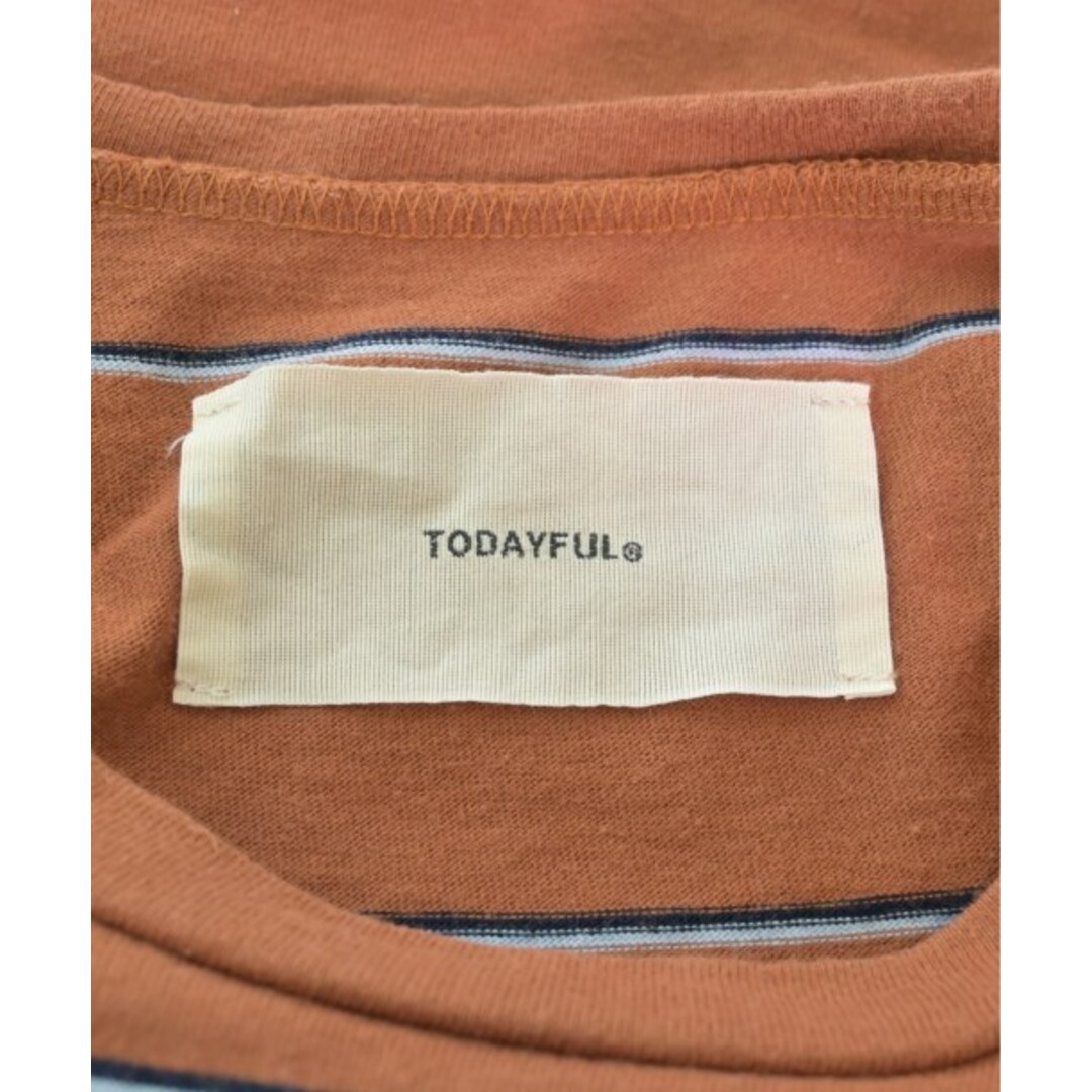 TODAYFUL Tシャツ・カットソー F 茶系x紺x水色(ボーダー) 【古着】【中古】 TODAYFUL Tシャツ・カットソー F 茶系x紺x水色(ボーダー) 【古着】【中古】