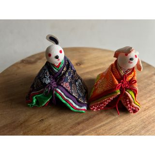 ウサギのひな祭りセット(置物)