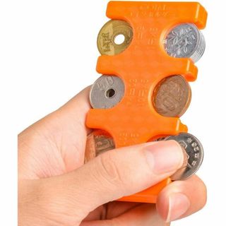 コインホルダー 小銭入れ コインケース 硬貨ケース 小銭 財布 収納 オレンジ(その他)