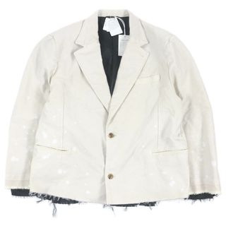 未使用品□doublet ダブレット 23AW06JK56 OVER SIZED DAMAGED TAILORED JACKET ダメージ加工 テーラードジャケット ベージュ M 日本製 正規品 メンズ(その他)