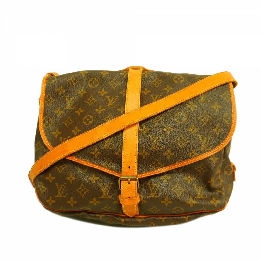 LOUIS VUITTON - 【5bb0328】ルイヴィトン ショルダーバッグ モノグラム ソミュール35 M42254 ブラウン【中古】レディース