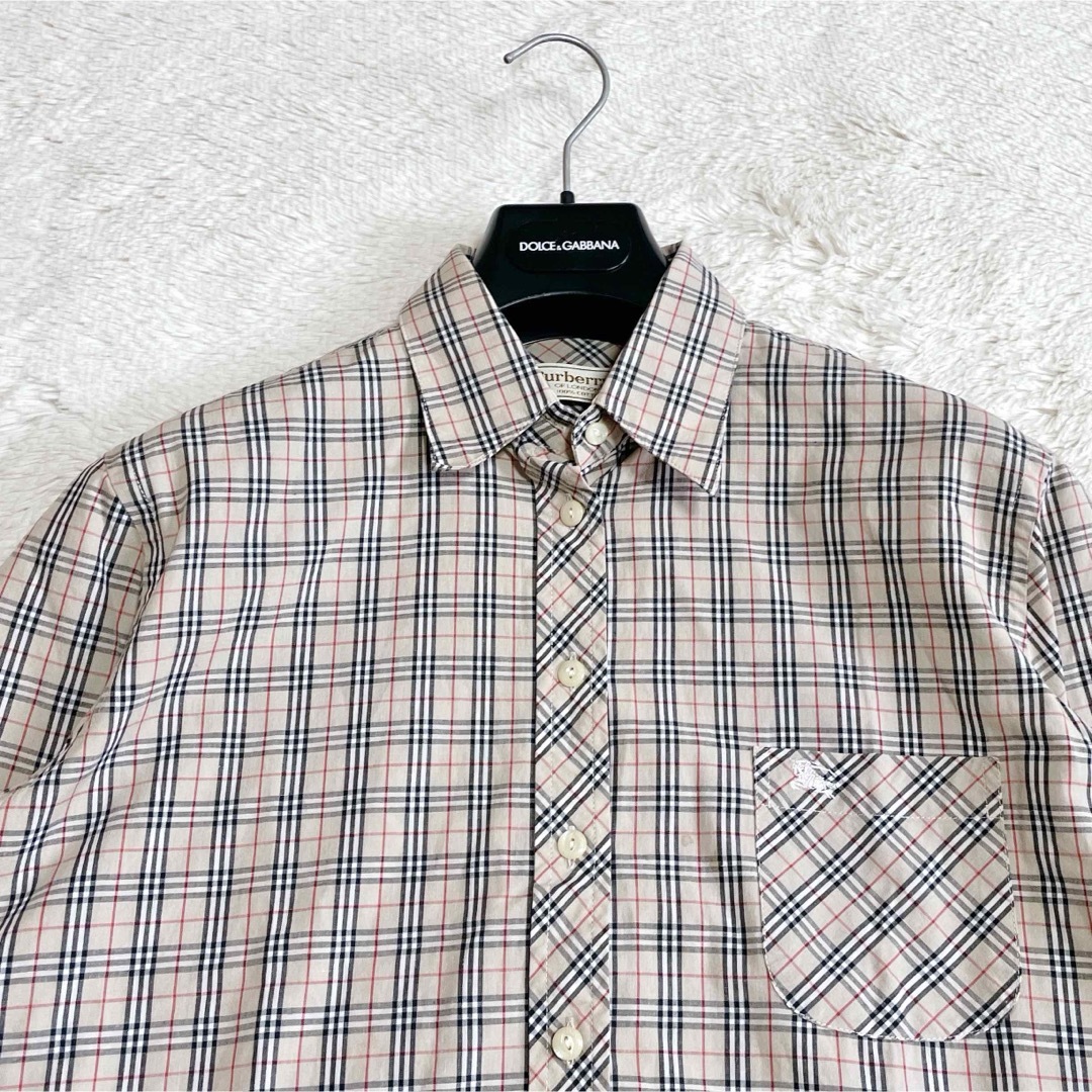 美品 大きいサイズ BURBERRY ホースロゴ刺繍 ノバチェック 長袖 美品 大きいサイズ BURBERRY ホースロゴ刺繍 ノバチェック 長袖
