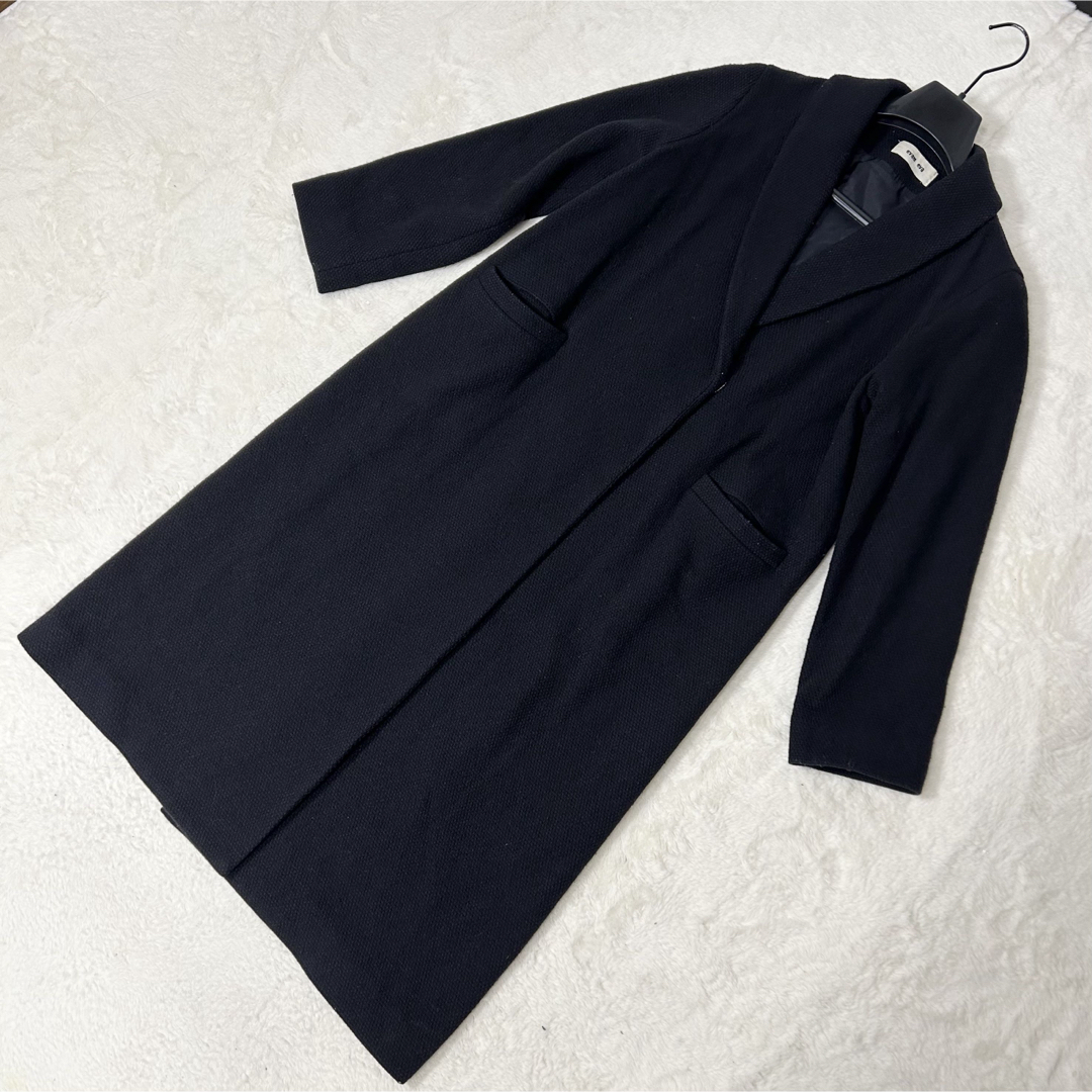 美品!evam eva ラムウールローブコート ショールカラー 美品!evam eva ラムウールローブコート ショールカラー