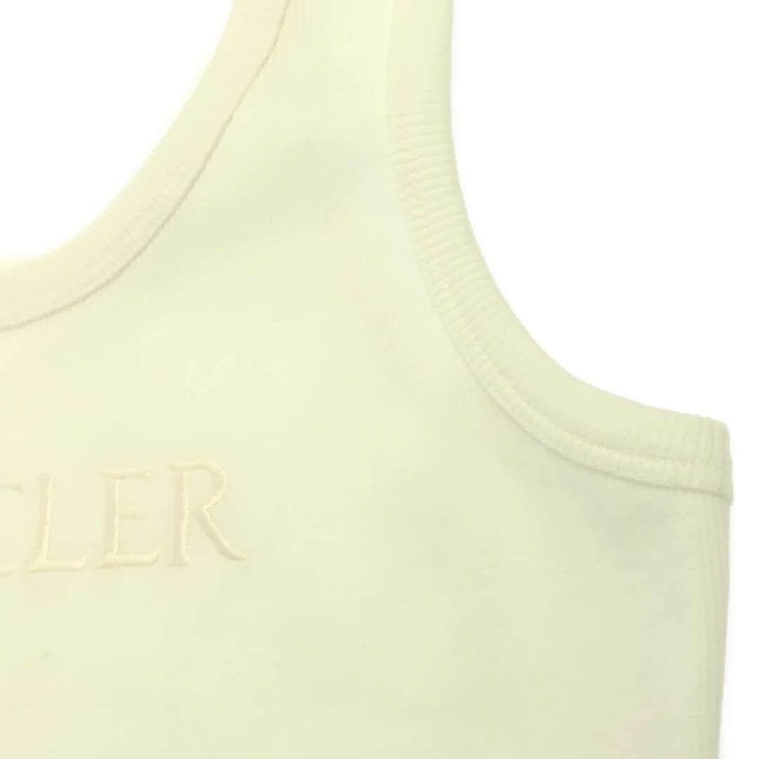 MONCLER ノースリーブ キャミソール タンクトップ ワッペン ホワイト M - メルカリ