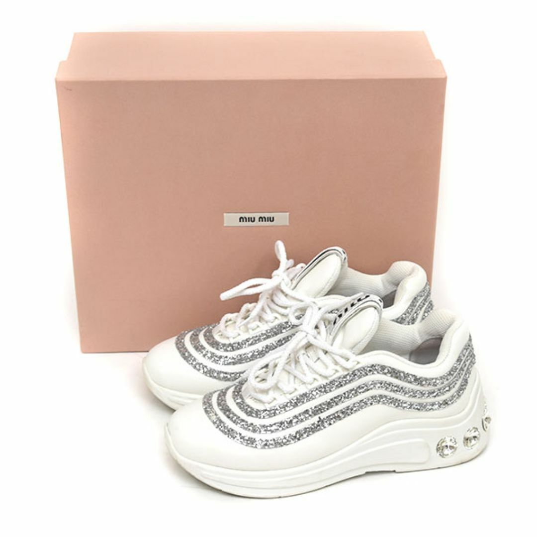 MIU MIU - ミュウミュウ ロゴタン グリッター レディース MIU MIU - ミュウミュウ ロゴタン グリッター レディース