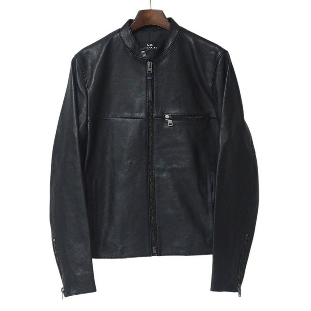 COACH - ■美品■COACH コーチ ライダースジャケット サイズXS シングル レザージャケット ジップアップ 羊革 ブランド古着【中古】20250207/RA3141