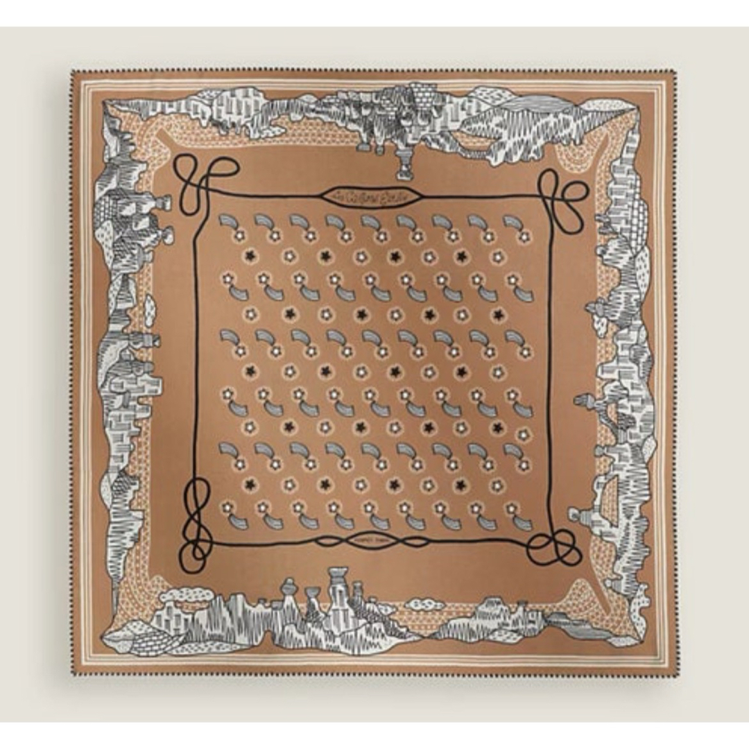 HERMES - HERMES エルメス シルクバンダナ55 《星降る渓谷》の HERMES - HERMES エルメス シルクバンダナ55 《星降る渓谷》の