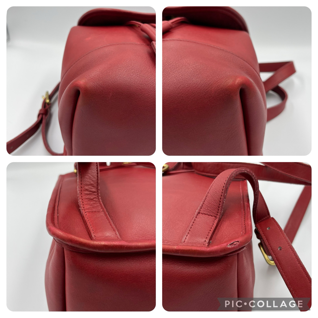 COACH - オールドコーチ リュック レザー レッド 9960 USA製の COACH - オールドコーチ リュック レザー レッド 9960 USA製の