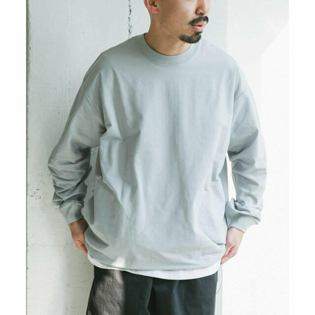 URBAN RESEARCH DOORS(アーバンリサーチドアーズ)の【L.GRAY】【L】『吸水速乾/イージーケア/接触冷感』クイックドライ ワッフルメッシュロングスリーブTシャツ その他のその他(その他)の商品写真