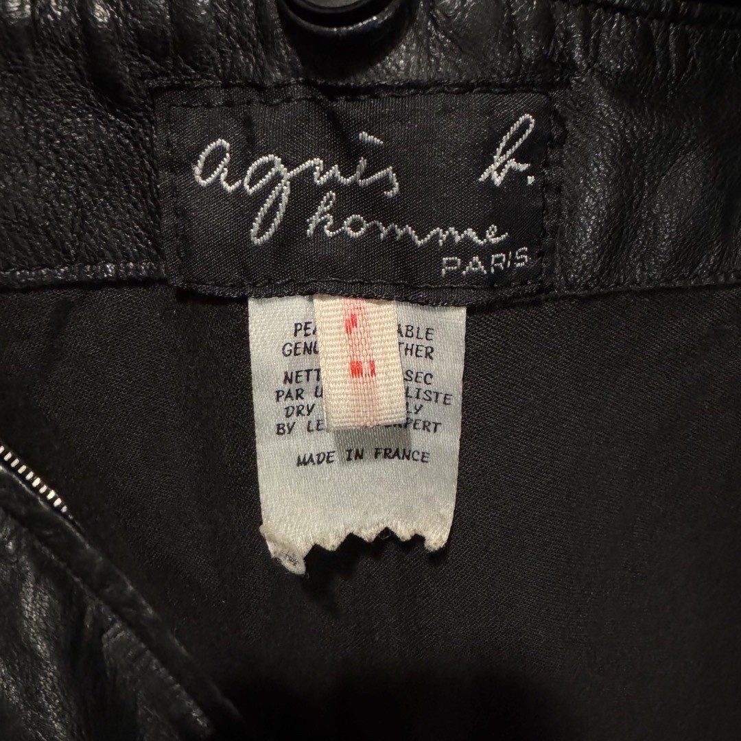 agnes b. - 90s agnes b. leather jacket Franceの通販 by agnes b. - 90s agnes b. leather jacket Franceの通販 by