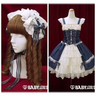 BABY,THE STARS SHINE BRIGHT - ベルベットとレースのドレス風 BABY,THE STARS SHINE BRIGHT - ベルベットとレースのドレス風